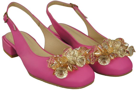 Women's Shoes Sandals with Crystals Natural Leather 215 ElitaBut