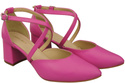 Elegant Leather Sandals with Open Sides on a Stable Heel 218 ElitaBut