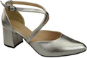 Elegant Leather Sandals with Open Sides on a Stable Heel 218 ElitaBut