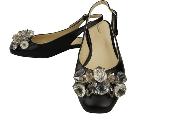 Women's Shoes Sandals with Crystals Natural Leather 215 ElitaBut