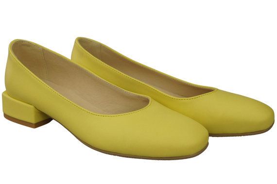 Comfortable Women's Shoes Flat Pumps, Natural Leather 204 ElitaBut