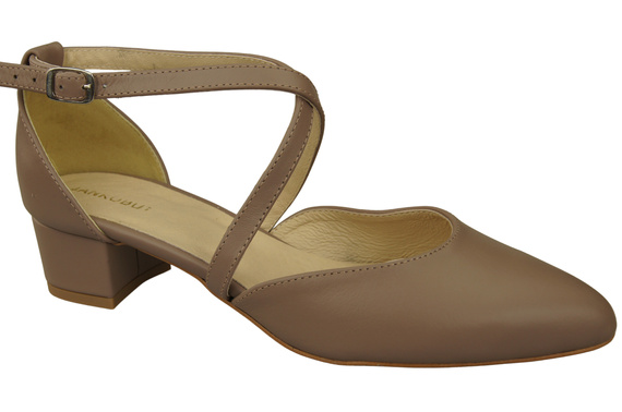 Women’s Leather Sandals  with Straps Low Heel 223 ElitaBut