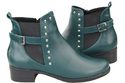Obuwie Botki  Damskie Wiosna/Jesień Skóra Naturalna Malachitowy 136 L ElitaBut