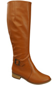 Women’s  leather boots, lined officer boots, flat 225 ElitaBut