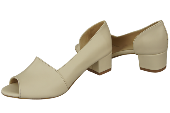 Obuwie Damskie Sandały Beżowe Skóra Naturalna 147 ElitaBut