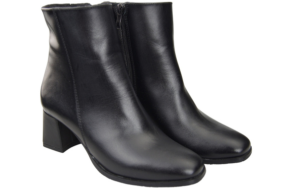 Women's Black Winter Ankle Boots Genuine Leather 214 From ElitaBut