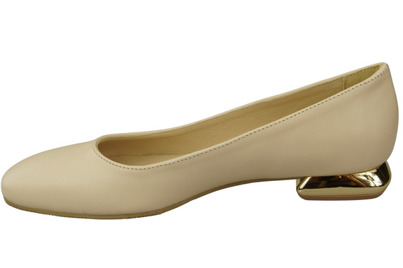 Flat Women's Shoes Pumps Decorative Heel Natural Leather 209 ElitaBut