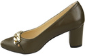 Classic Women's  Pumps Shoes made of Natural Leather with a Gold Decorative Chain 200 ElitaBut