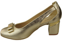 Shoes Women's pumps in Natural Leather with Decorative Heel 199 ElitaBut