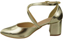 Elegant Leather Sandals with Open Sides on a Stable Heel 218 ElitaBut