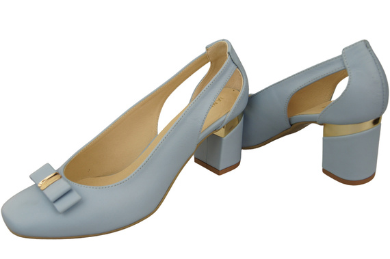 Shoes Women's pumps in Natural Leather with Decorative Heel 199 ElitaBut