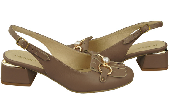 Women's Shoes Sandals Decorated with Fringes Natural Leather 208 ElitaBut