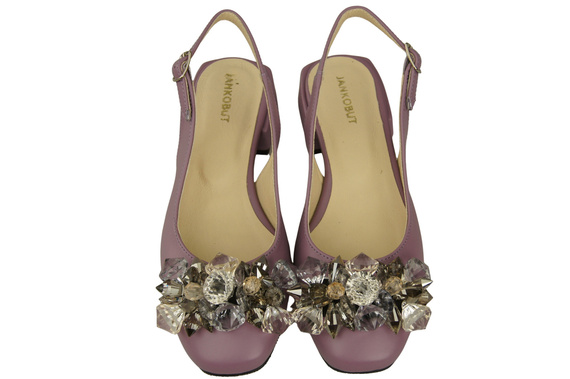 Women's Shoes Sandals with Crystals Natural Leather 215 ElitaBut