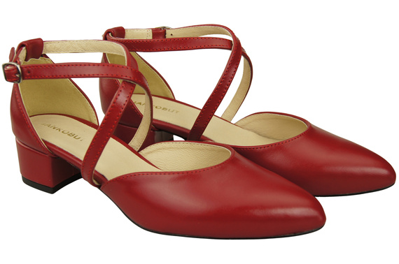 Women’s Leather Sandals with Straps Low Heel 223 ElitaBut