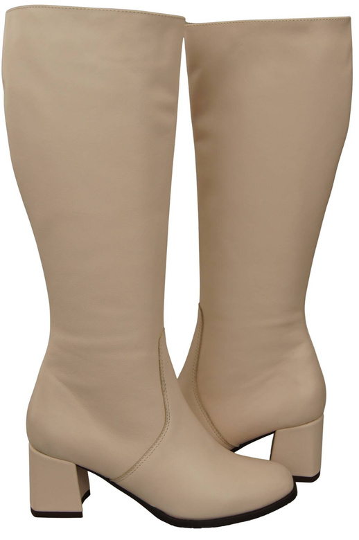 Comfortable Footwear Women's Boots Low Heel Natural Leather 212 ElitaBut