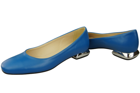 Flat Women's Shoes Pumps Decorative Heel Natural Leather 209 ElitaBut