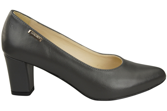 Classic Smooth Pumps Shoes Women's Black Natural Leather 213 ElitaBut