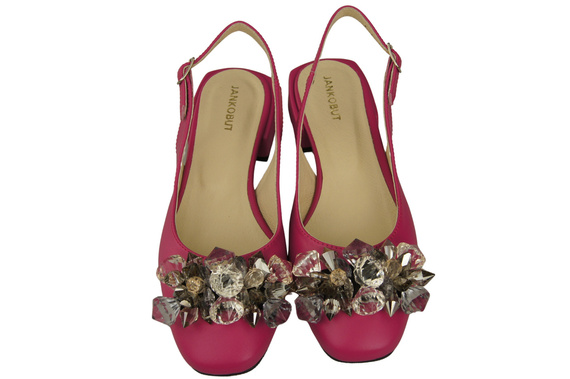 Women's Shoes Sandals with Crystals Natural Leather 215 ElitaBut