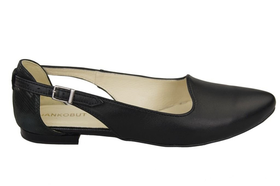 Obuwie Sandały Damskie Czarne Skóra Naturalna 127 ElitaBut