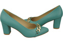 Classic Women's Pumps Shoes made of Natural Leather with a Gold Decorative Chain 200 ElitaBut