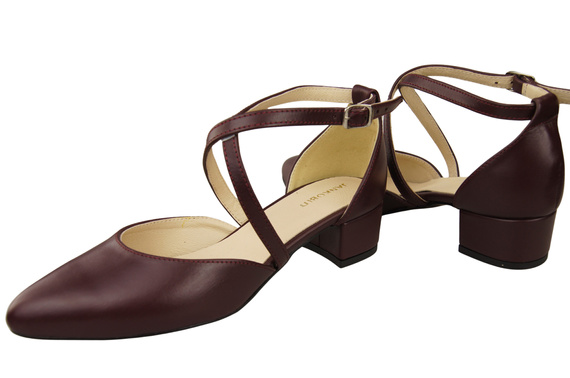 Women’s Leather Sandals with Straps Low Heel 223 ElitaBut