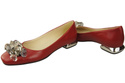 Women's Pumps with Crystals Flat Natural Leather 216 ElitaBut