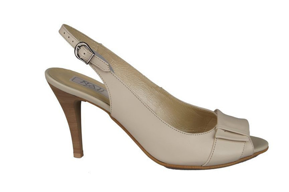 Obuwie Damskie Sandały skóra naturalna Beżowe 780 ElitaBut