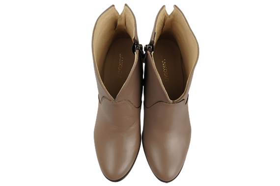 Obuwie Botki Damskie Cappuccino Ciemno Wiosna/Jesień skóra naturalna 152 L ElitaBut