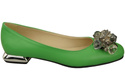Women's Pumps with Crystals Flat Natural Leather 216 ElitaBut