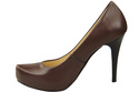 Obuwie Damskie Czekoladowe Czółenka Szpilki skóra naturalna 205 ElitaBut