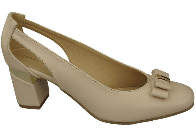 Shoes Women's pumps in Natural Leather with Decorative Heel 199 ElitaBut