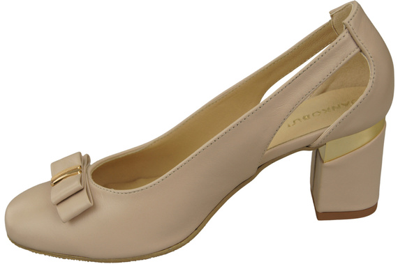 Shoes Women's pumps in Natural Leather with Decorative Heel 199 ElitaBut