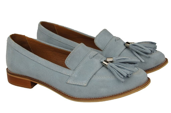 Shoes Women's loafers Natural Leather Velor 134 ElitaBut