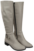 Women’s leather boots, lined officer boots, flat 225 ElitaBut