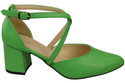 Elegant Leather Sandals with Open Sides on a Stable Heel 218 ElitaBut