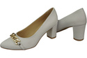 Classic Women's  Pumps Shoes made of Natural Leather with a Gold Decorative Chain 200 ElitaBut