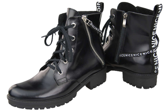 Footwear Boots Women's boots with the inscription NICE Natural Leather 173 L ElitaBut