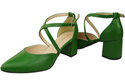 Elegant Leather Sandals with Open Sides on a Stable Heel 218 ElitaBut