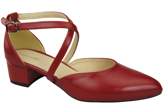 Women’s Leather Sandals  with Straps Low Heel 223 ElitaBut