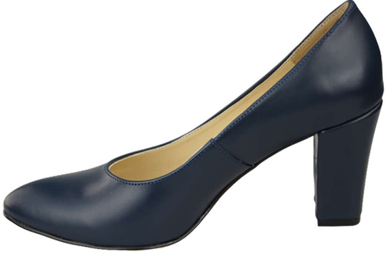 Obuwie Damskie Czółenka Granatowe Skóra naturalna 170 ElitaBut