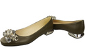 Women's Pumps with Crystals Flat Natural Leather 216 ElitaBut