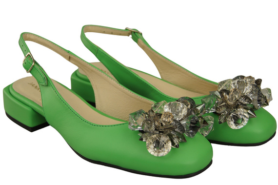 Women's Shoes Sandals with Crystals Natural Leather 215 ElitaBut