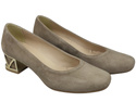 Comfortable Women's Shoes Pumps with Decorative Heel Natural Suede Leather 219 From ElitaBut