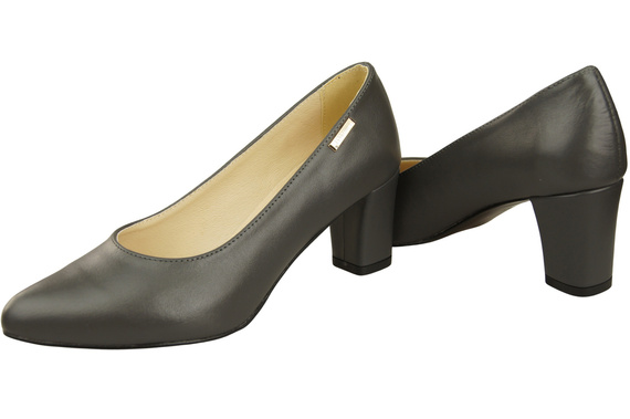 Classic Smooth Pumps Shoes Women's Black Natural Leather 213 ElitaBut