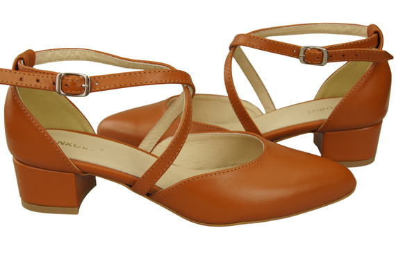 Women’s Leather Sandals with Straps Low Heel 223 ElitaBut