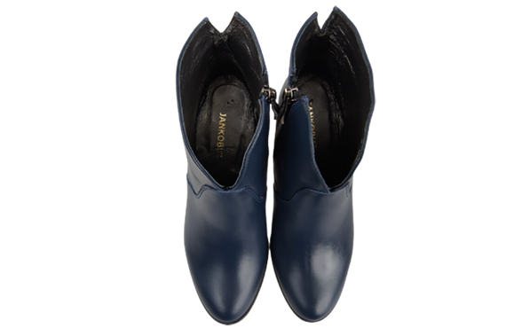 Obuwie Botki Damskie Granatowe Wiosna/Jesień skóra naturalna 152 L ElitaBut