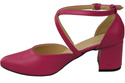 Elegant Leather Sandals with Open Sides on a Stable Heel 218 ElitaBut