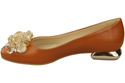 Women's Pumps with Crystals Flat Natural Leather 216 ElitaBut