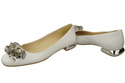 Women's Pumps with Crystals Flat Natural Leather 216 ElitaBut