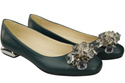 Women's Pumps with Crystals Flat Natural Leather 216 ElitaBut